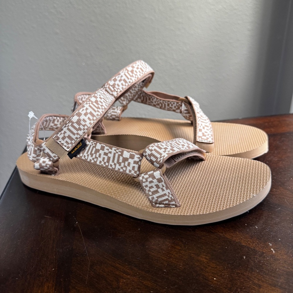 Teva Original Universal Sandals Womens 10 Tan Radio Tigers Eye Strappy Vegan